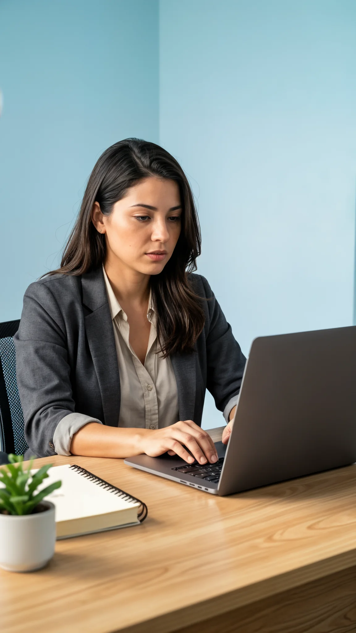 Profissional trabalhando em um projeto digital hospedado em WordPress
